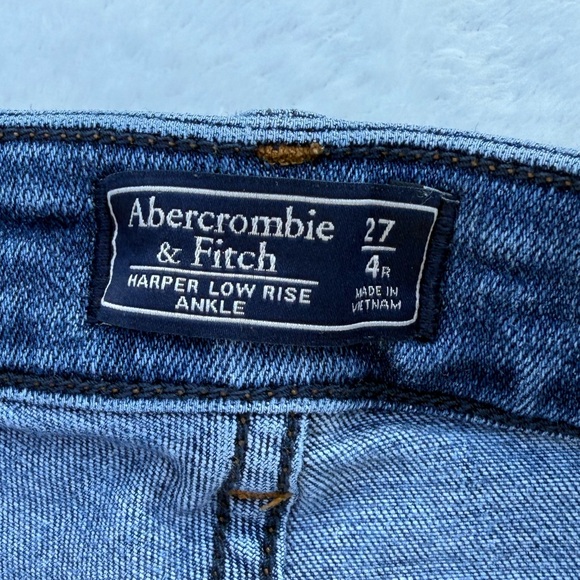 Abercrombie & Fitch Harper Low Rise Ankle Distressed Jeans, Size 27 - Picture 10 of 13